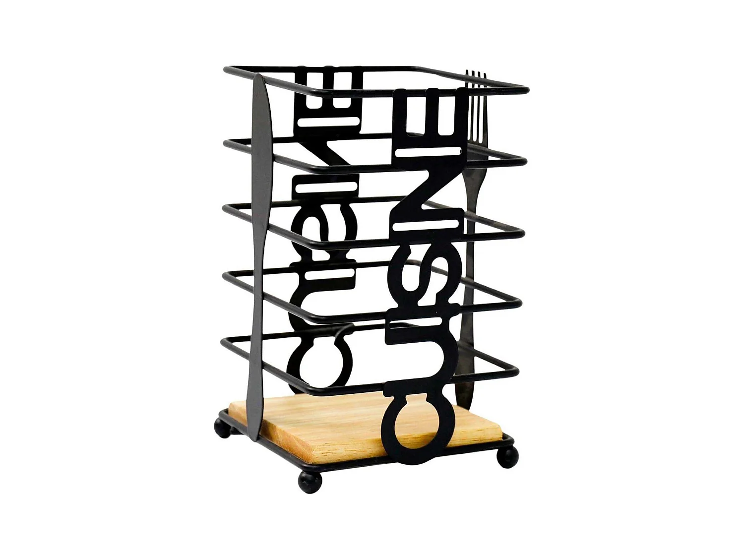 Porte-couvert en métal Cuisine 10 x 16 cm