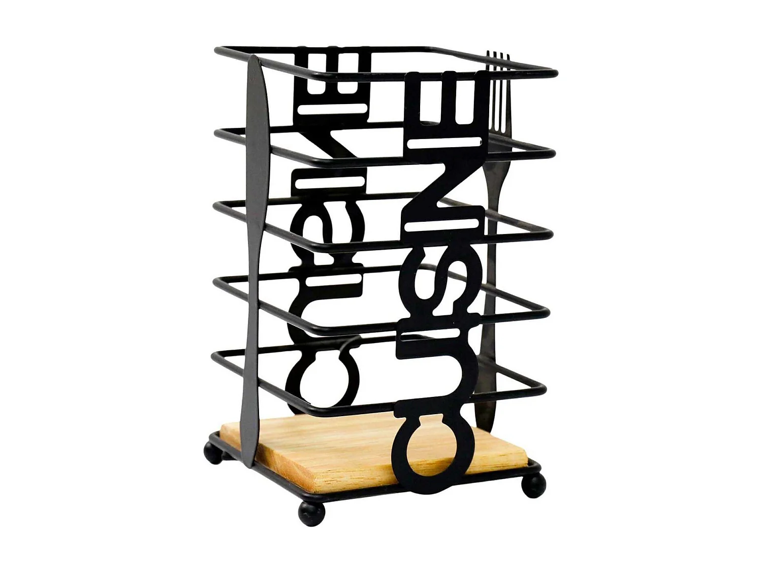 Porte-couvert en métal Cuisine 10 x 16 cm