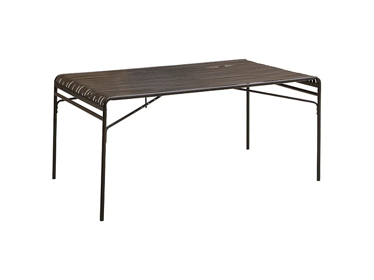 Rechteckiger Gartentisch Gaby Black aus Metall, 172