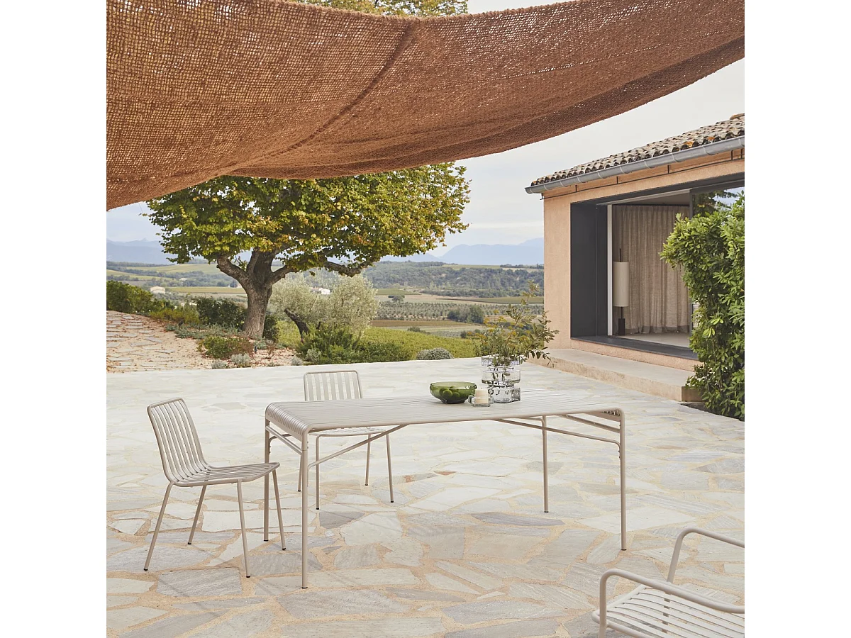 Chaise de jardin en métal peint Gaby cream