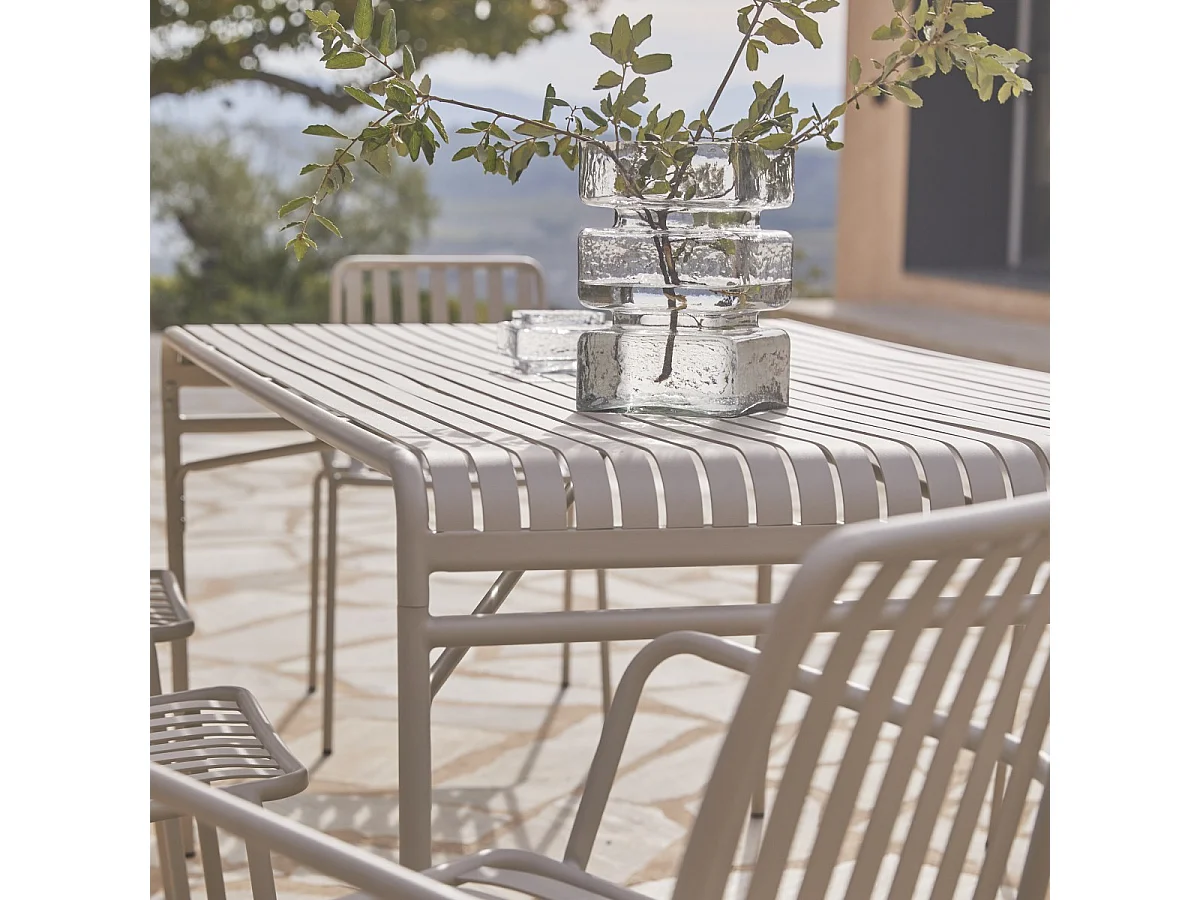 Chaise de jardin en métal peint Gaby cream