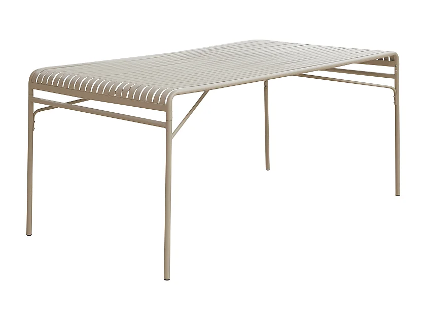 Tavolo da giardino rettangolare in metallo 172 Gaby cream