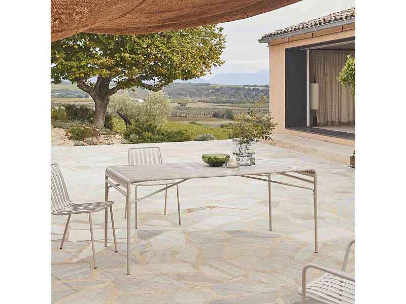 Tavolo da giardino rettangolare in metallo 172 Gaby cream