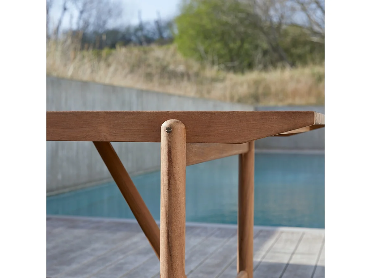 Table de jardin en bois de teck massif Fado 6/8 pers.