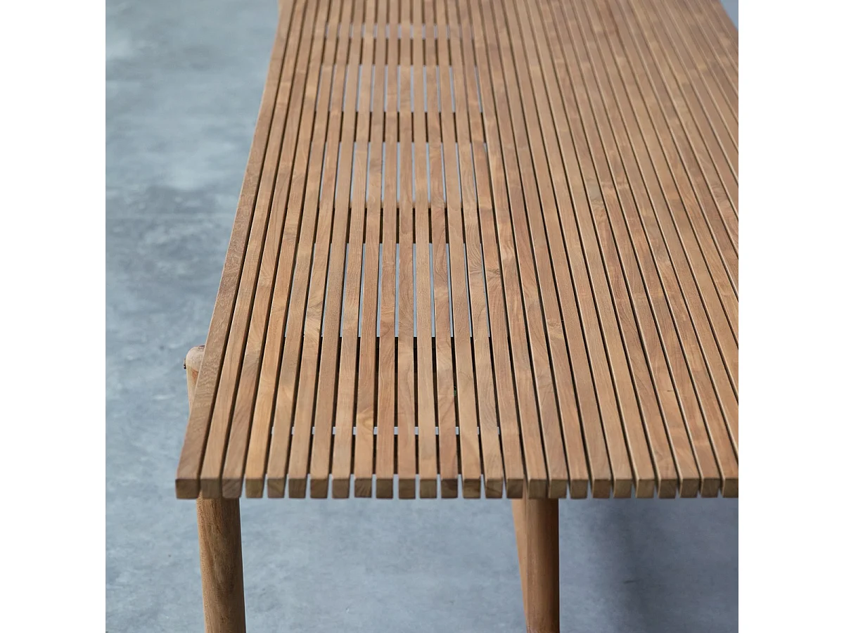 Table de jardin en bois de teck massif Fado 6/8 pers.