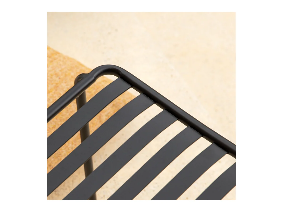 Poltrona da giardino in metallo verniciato Gaby black