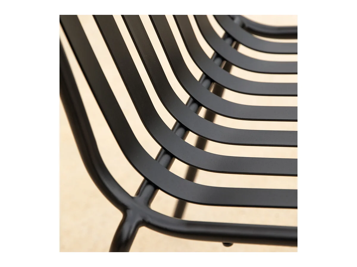 Sedia da esterno in metallo verniciato Gaby black