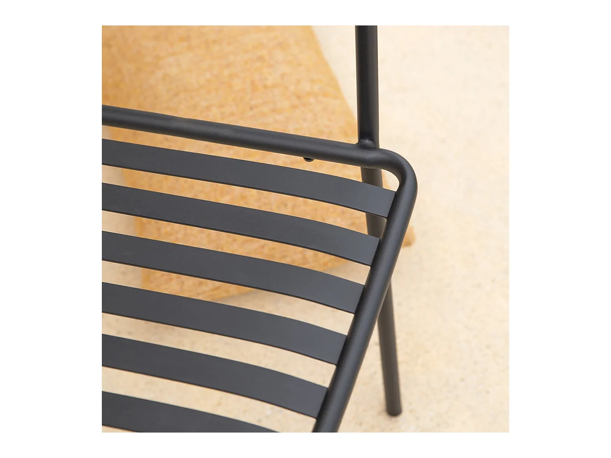 Sedia da esterno in metallo verniciato Gaby black