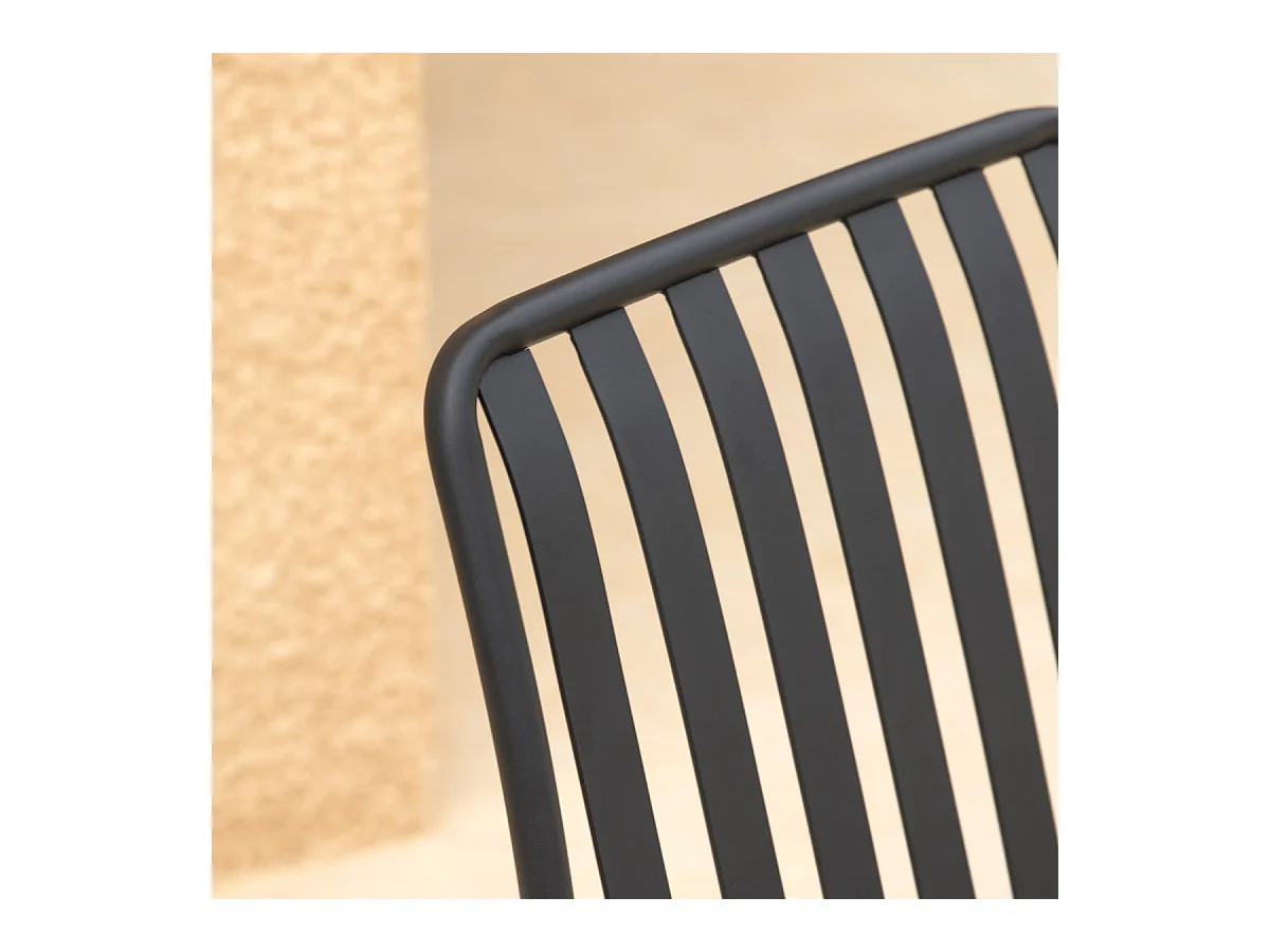 Sedia da esterno in metallo verniciato Gaby black