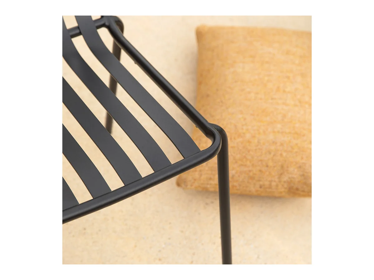 Sedia da esterno in metallo verniciato Gaby black