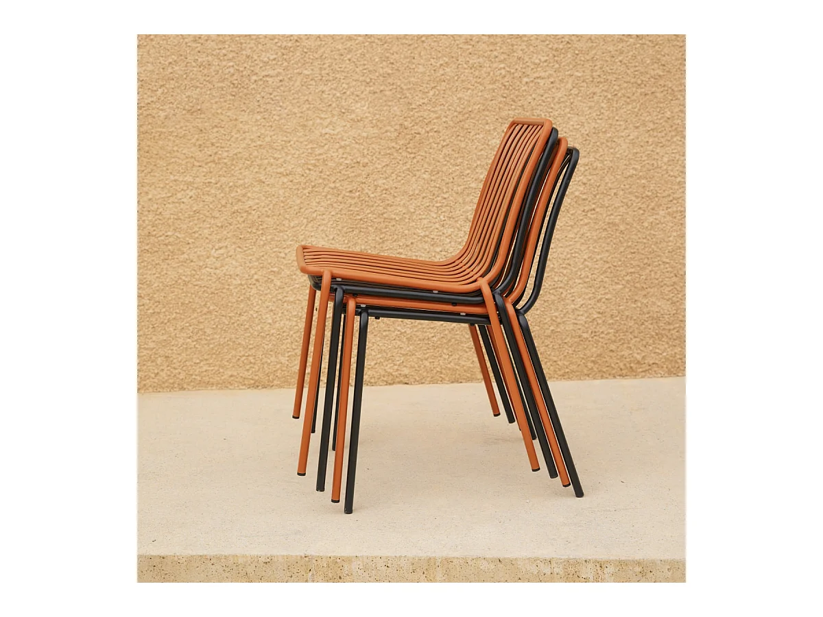 Sedia da esterno in metallo verniciato Gaby black