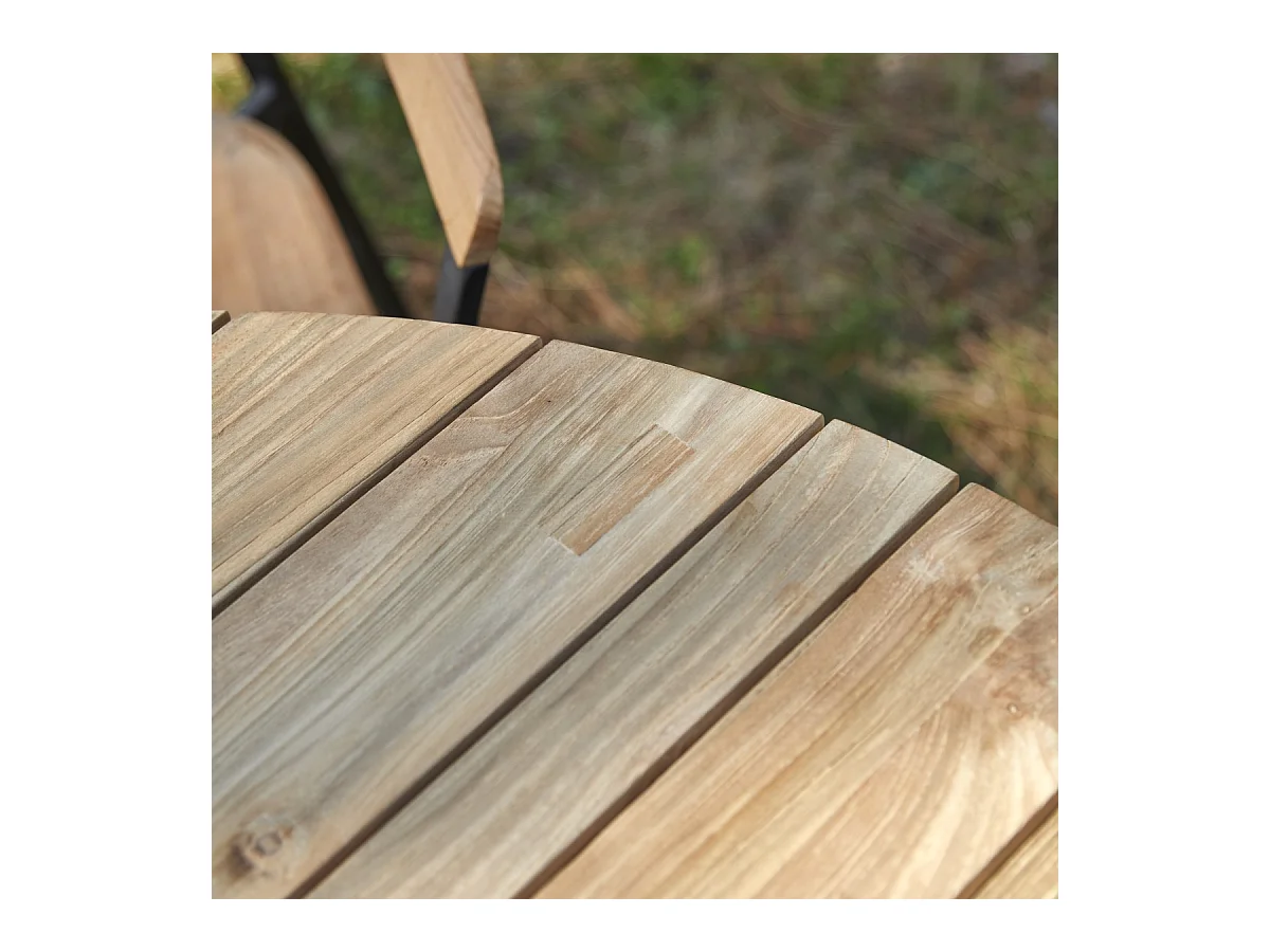 Gartentisch Katrine aus recyceltem Teakholz 120