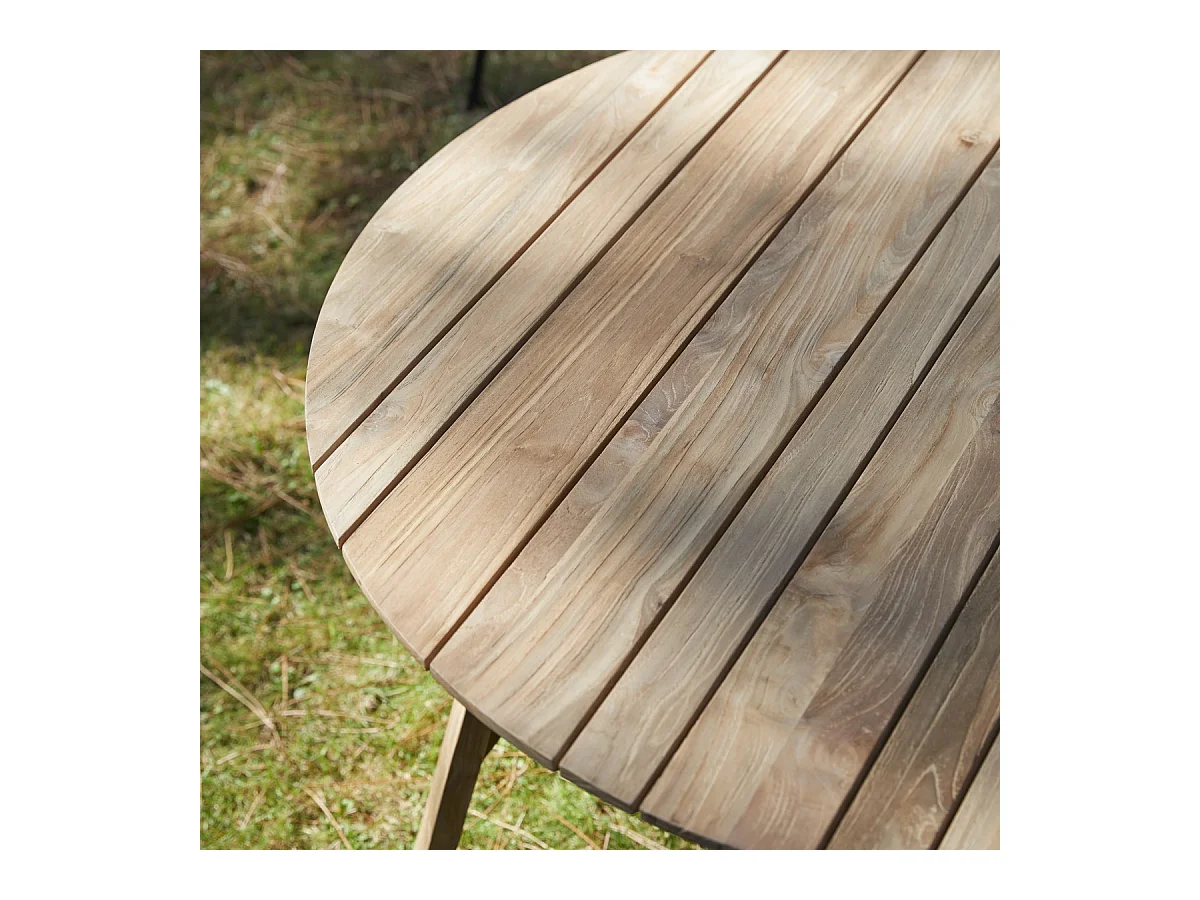 Gartentisch Katrine aus recyceltem Teakholz 120