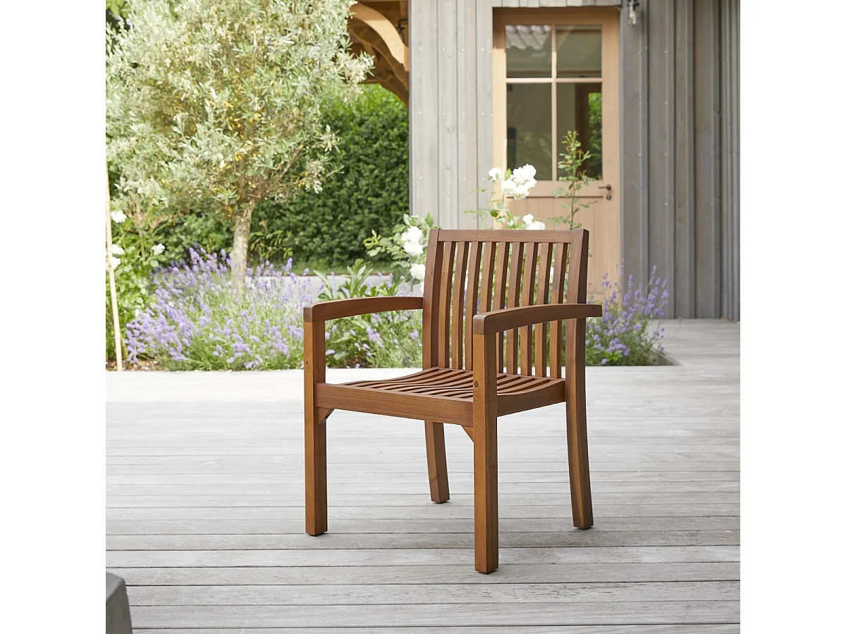 2er-Set Outdoor-Sessel Pilar aus Akazienholz