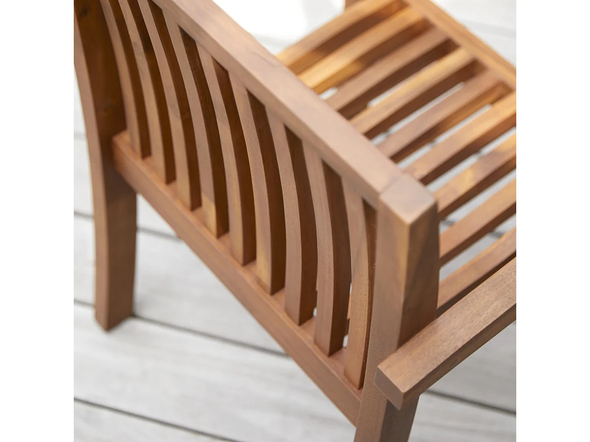 2er-Set Outdoor-Sessel Pilar aus Akazienholz