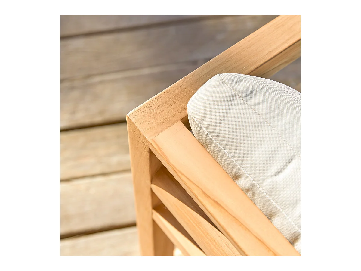 Sedia da giardino in legno di teak massello Noah