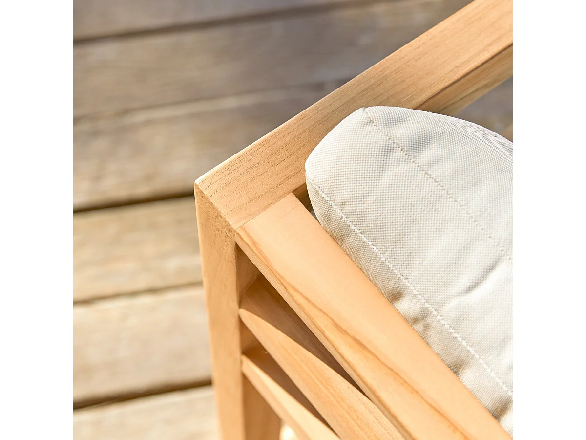 Chaise de jardin en bois de teck massif Noah