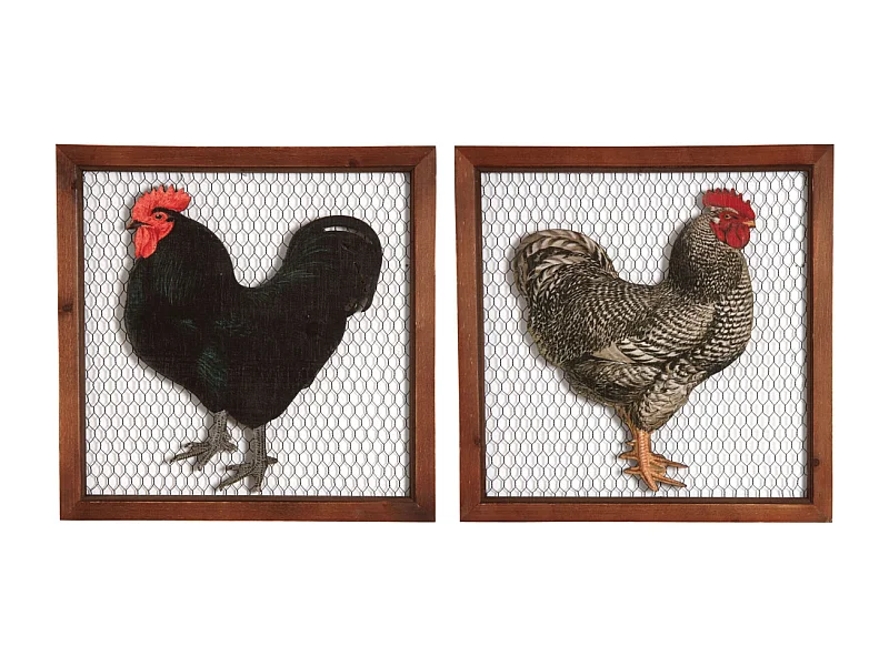 Cadre poule en bois et grillage Lot de 2