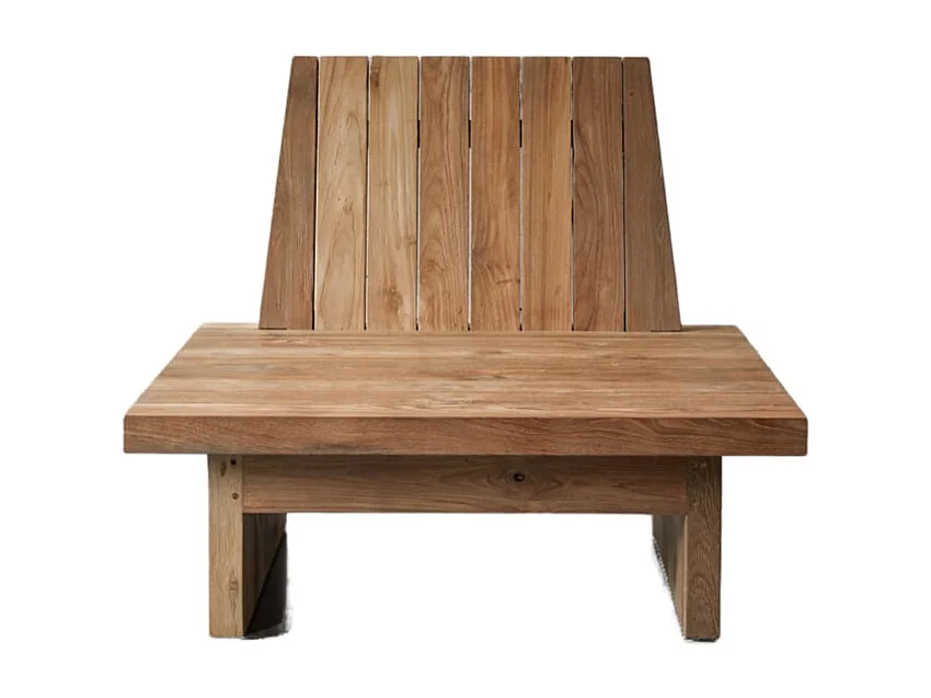 Poltrona da giardino in legno di teak riciclato Joaquin, 1 posto