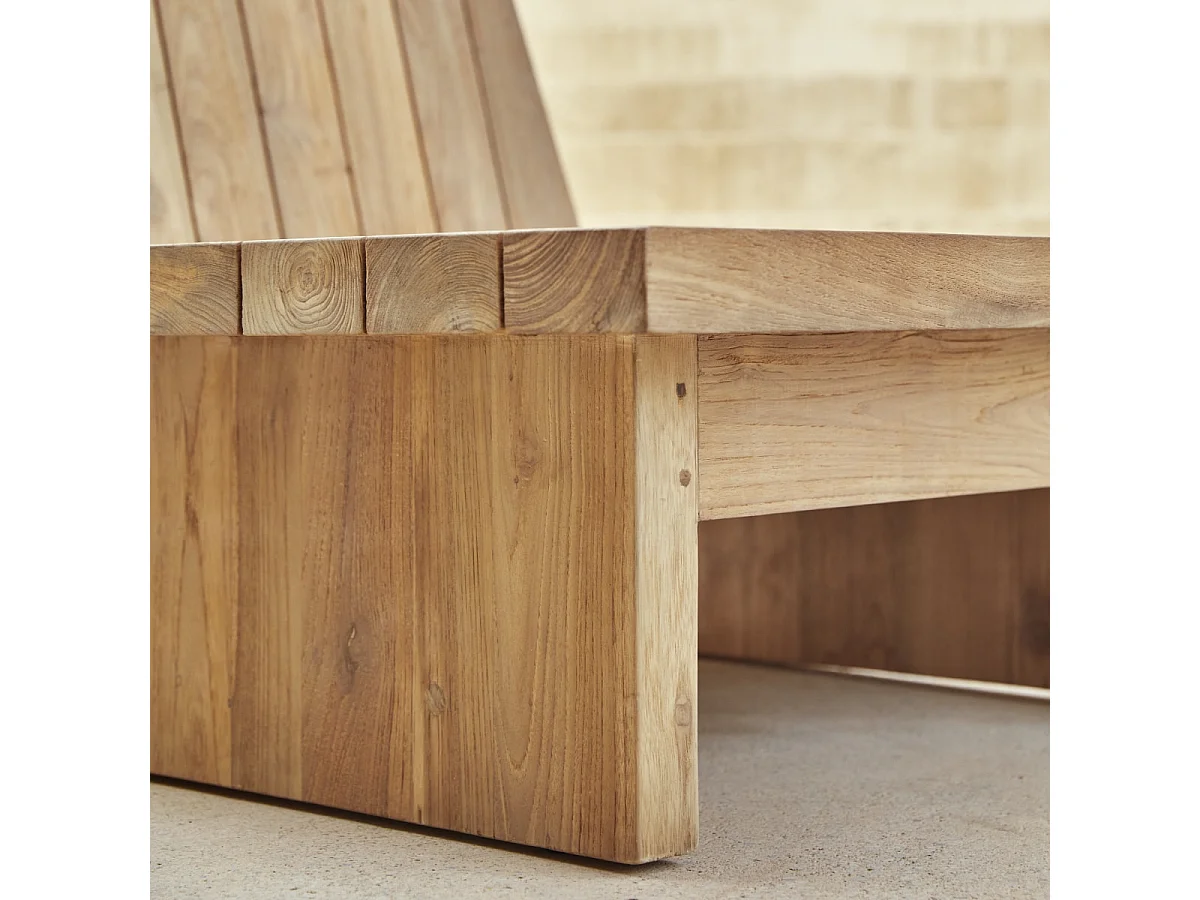 Poltrona da giardino in legno di teak riciclato Joaquin, 1 posto