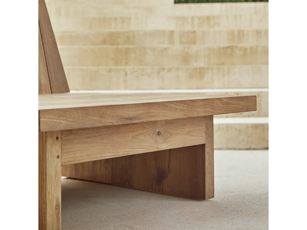 Poltrona da giardino in legno di teak riciclato Joaquin, 1 posto