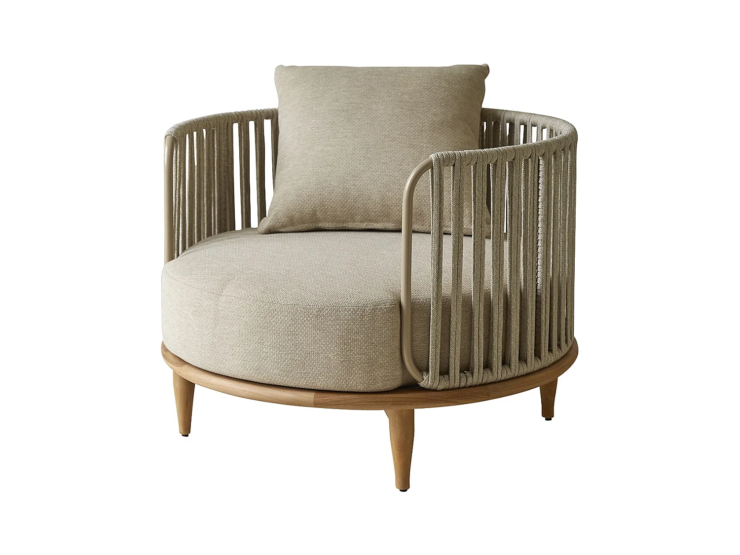 Poltrona da giardino in legno di teak massello Ezra, 1 posto