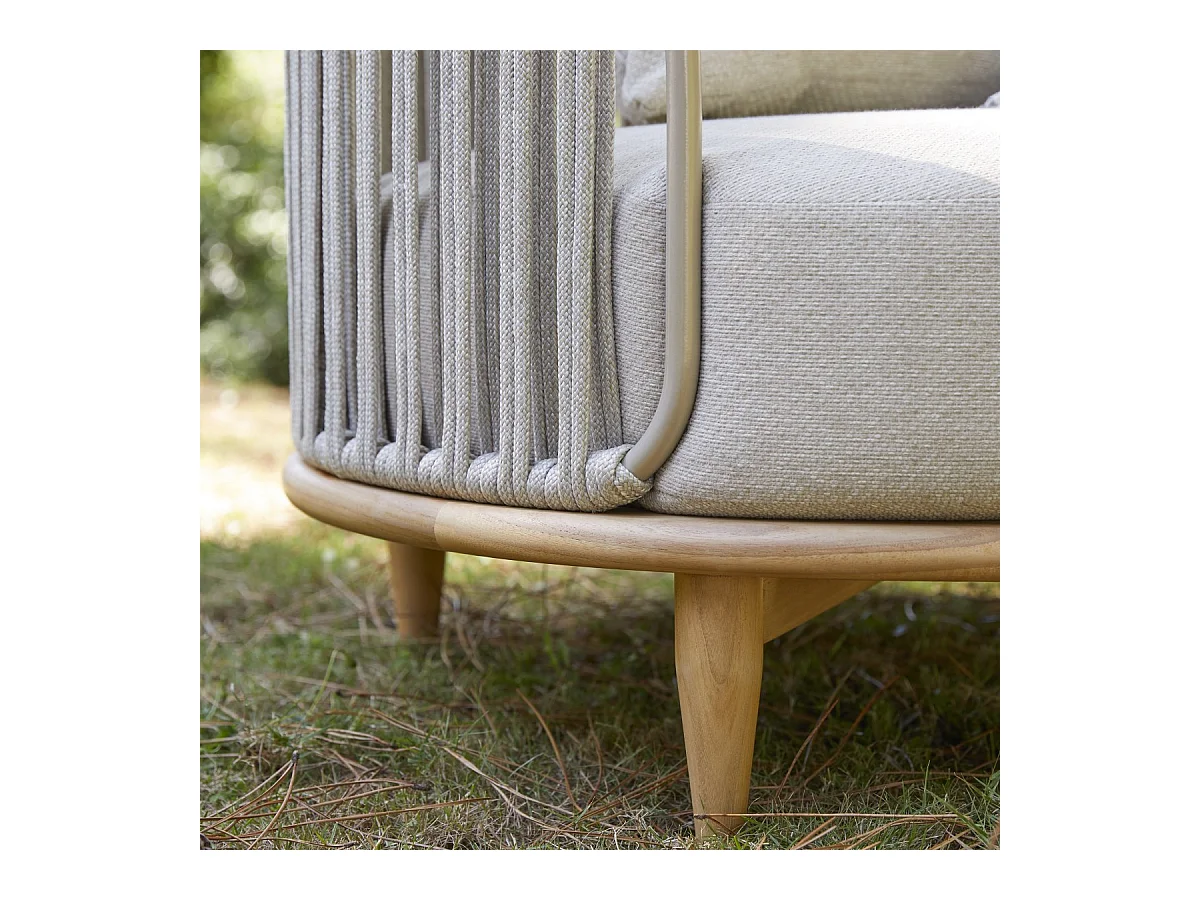 Poltrona da giardino in legno di teak massello Ezra, 1 posto