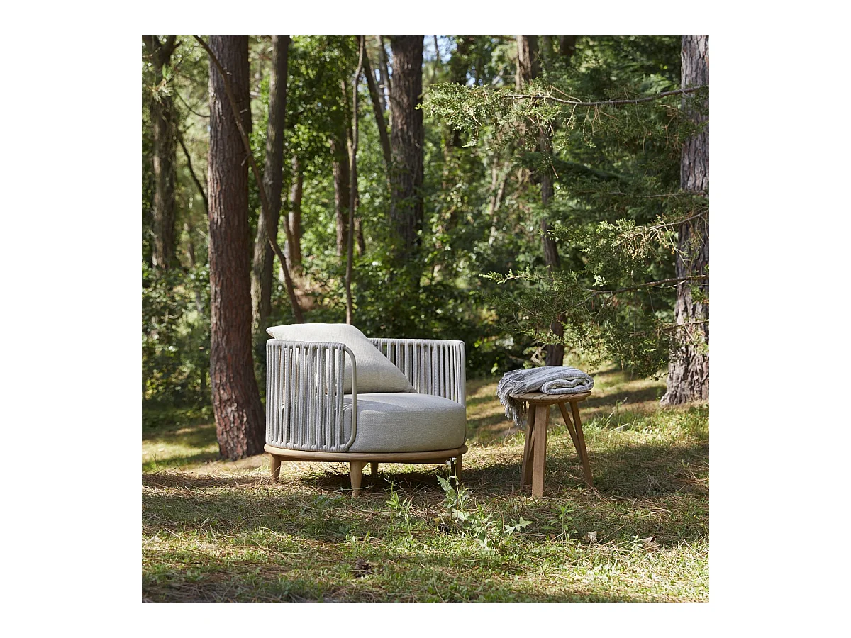 Poltrona da giardino in legno di teak massello Ezra, 1 posto