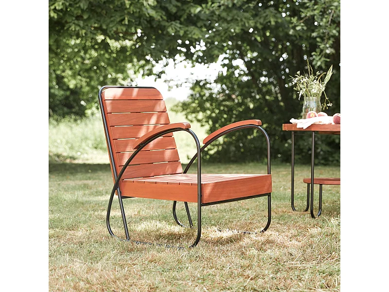 Outdoor-Sessel Key Wood aus Akazienholz