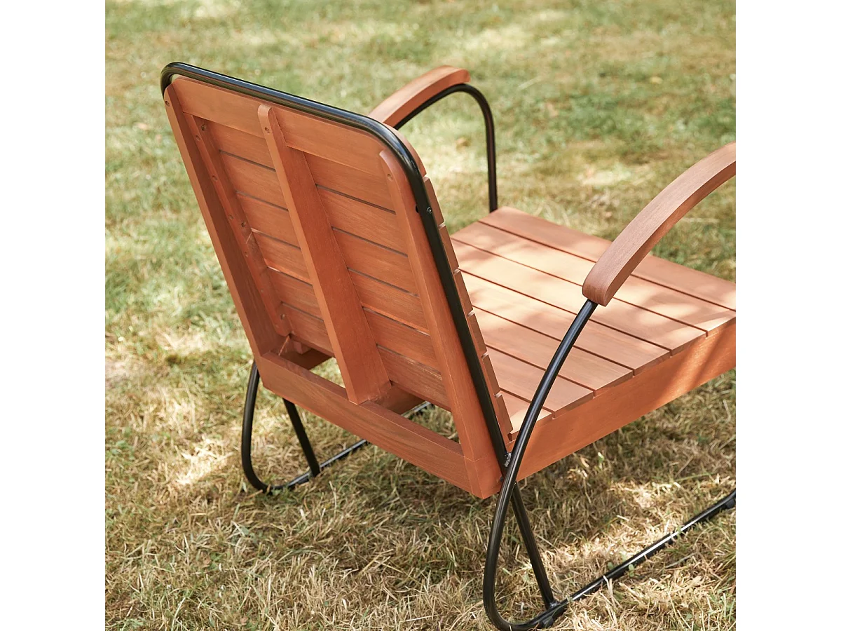 Poltrona esterno in legno di acacia Key Wood