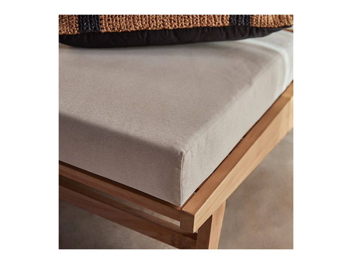 Poltrona da giardino in legno massello di teak Olia