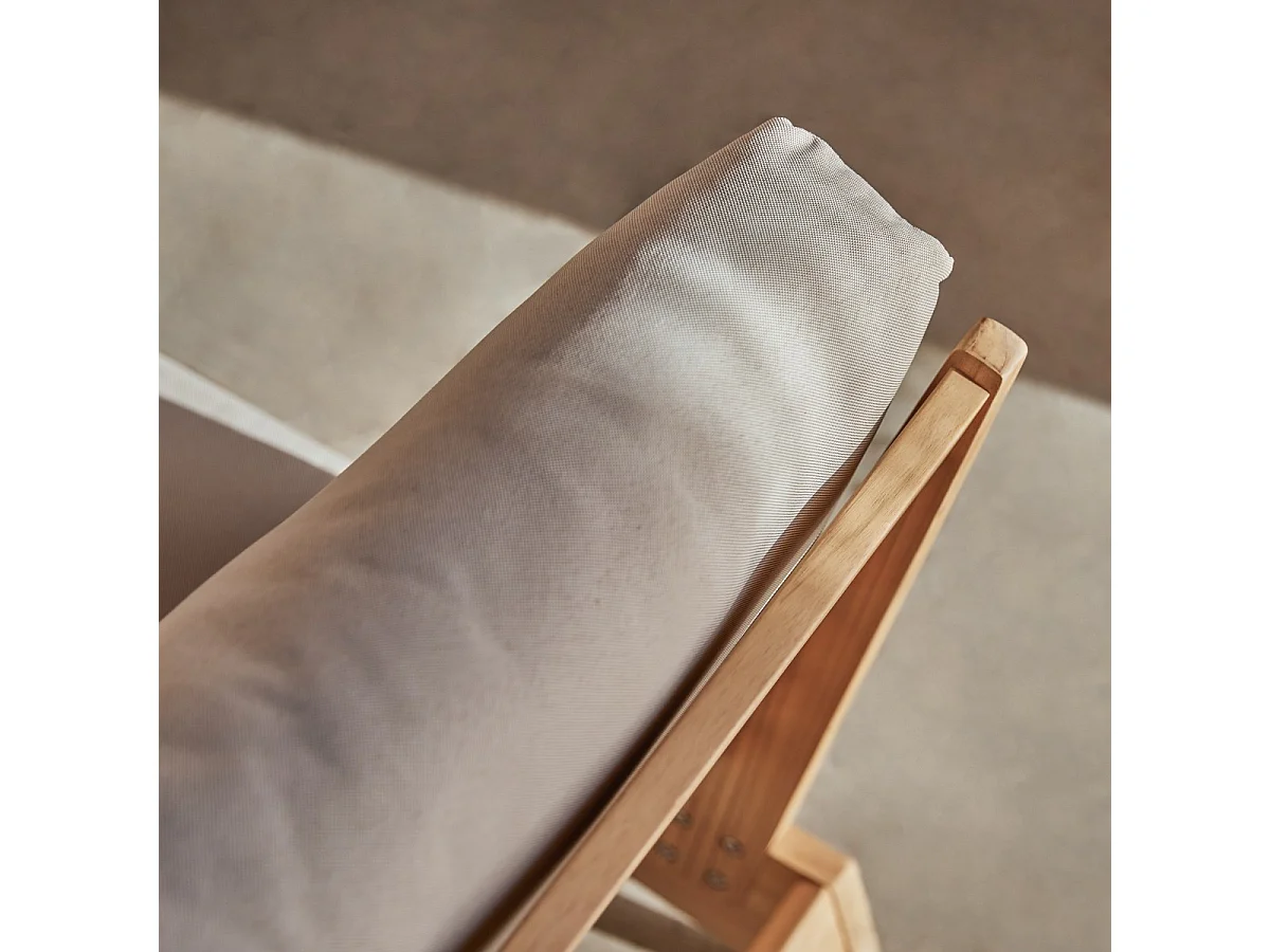 Poltrona da giardino in legno massello di teak Olia