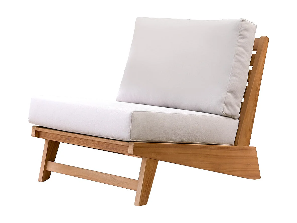Outdoor Sessel Olia aus massivem Teakholz