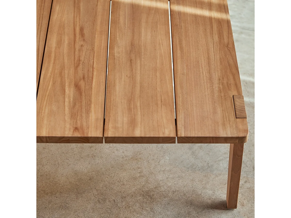 3-Sitzer-Gartenlounge Olia aus Teakholz und Stoff