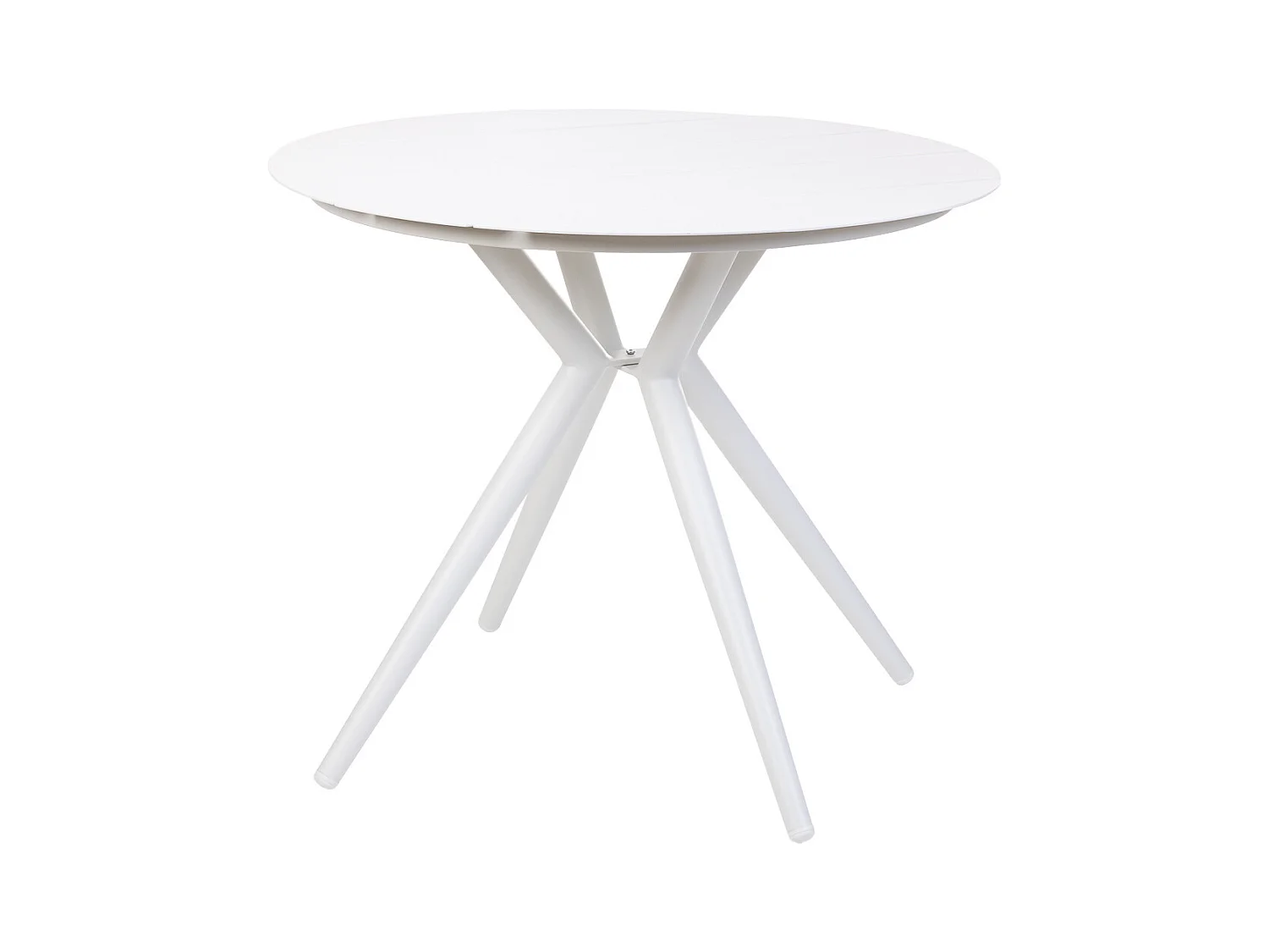 Ensemble table et 4 chaises beige, table: D90x75.chaises(4): 56x60x78