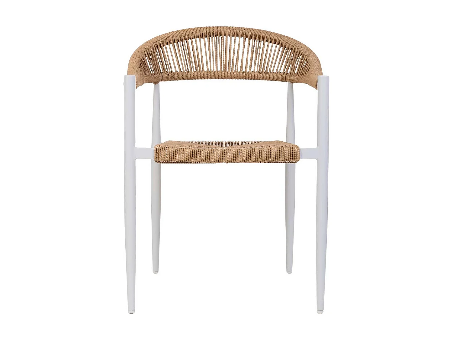 Conjunto de mesa e 4 cadeiras bege, mesa: D90x75, cadeira (4): 56x60x78h cm
