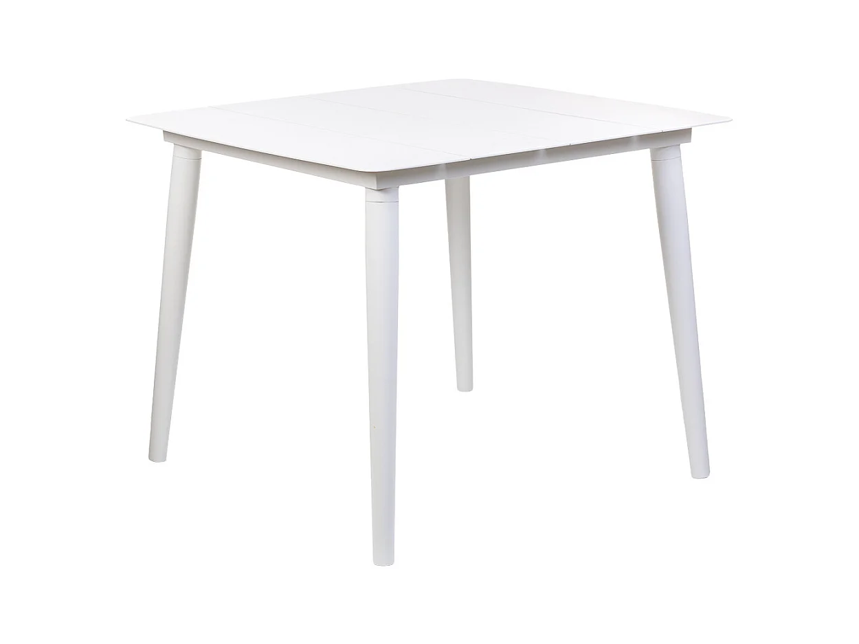 Conjunto de mesa e 4 cadeiras bege, mesa: 90x90x74, cadeiras: 56x60x78