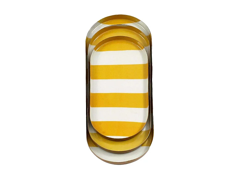 Set 3 vide-poches en métal Cabana