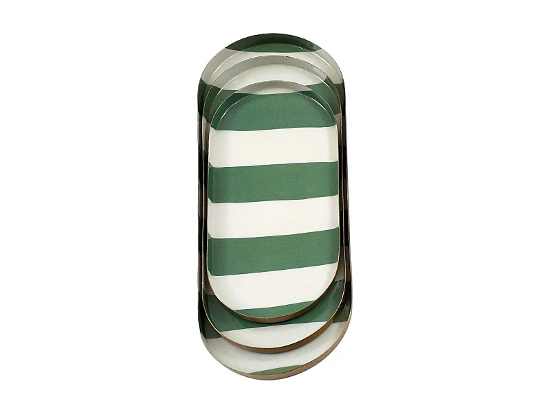 Set 3 vide-poches en métal Cabana