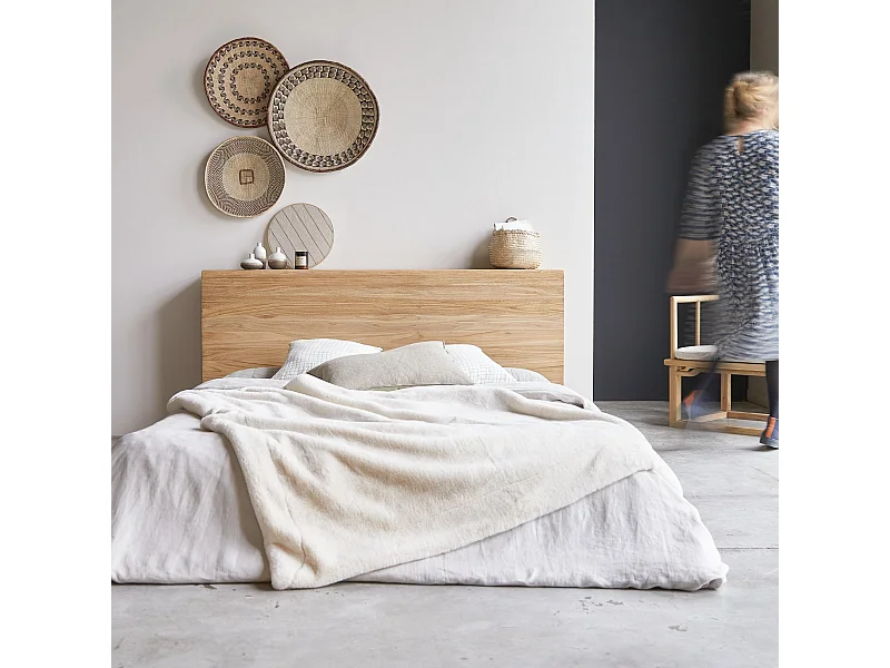 Kopfteil aus massivem Teakholz mit Fächern 165 Bertie