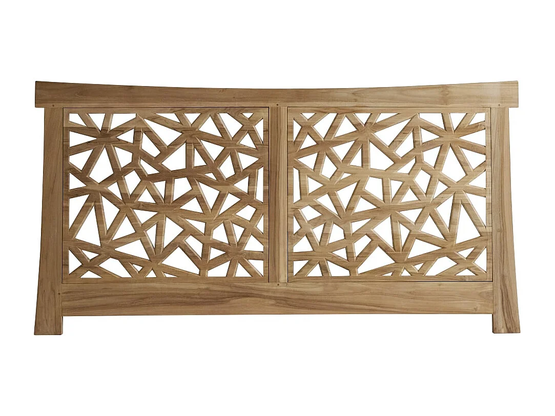 testata testa letto 2 piazze 210cm legno massello teak tek teck matrimoniale