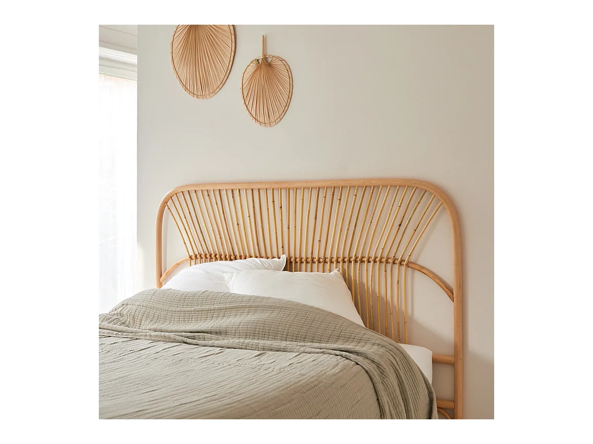 Tête de lit en tiges de rotin 160 Colette