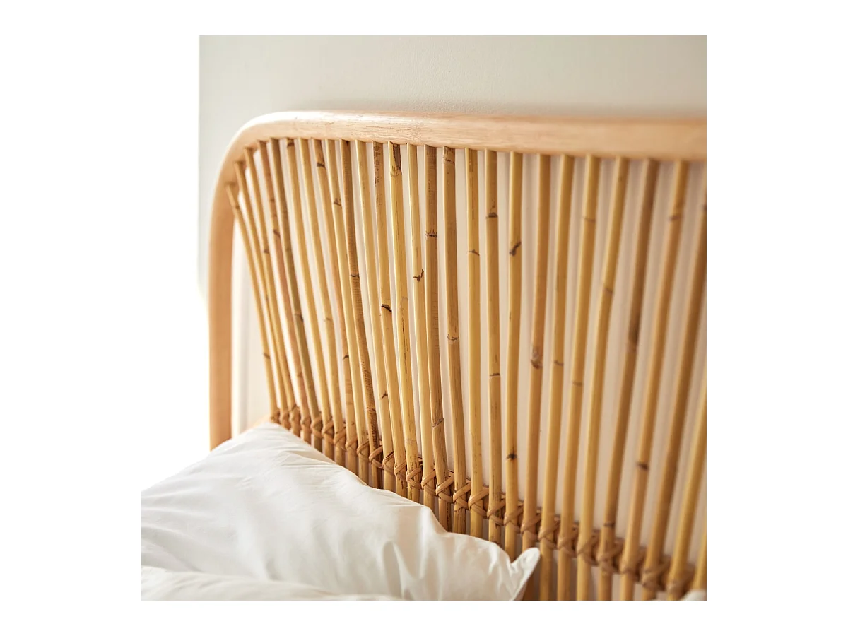 Tête de lit en tiges de rotin 160 Colette