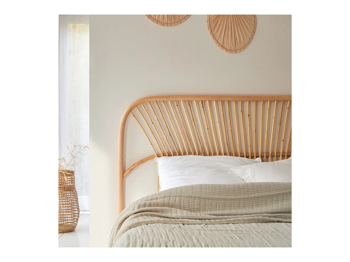 Tête de lit en tiges de rotin 160 Colette