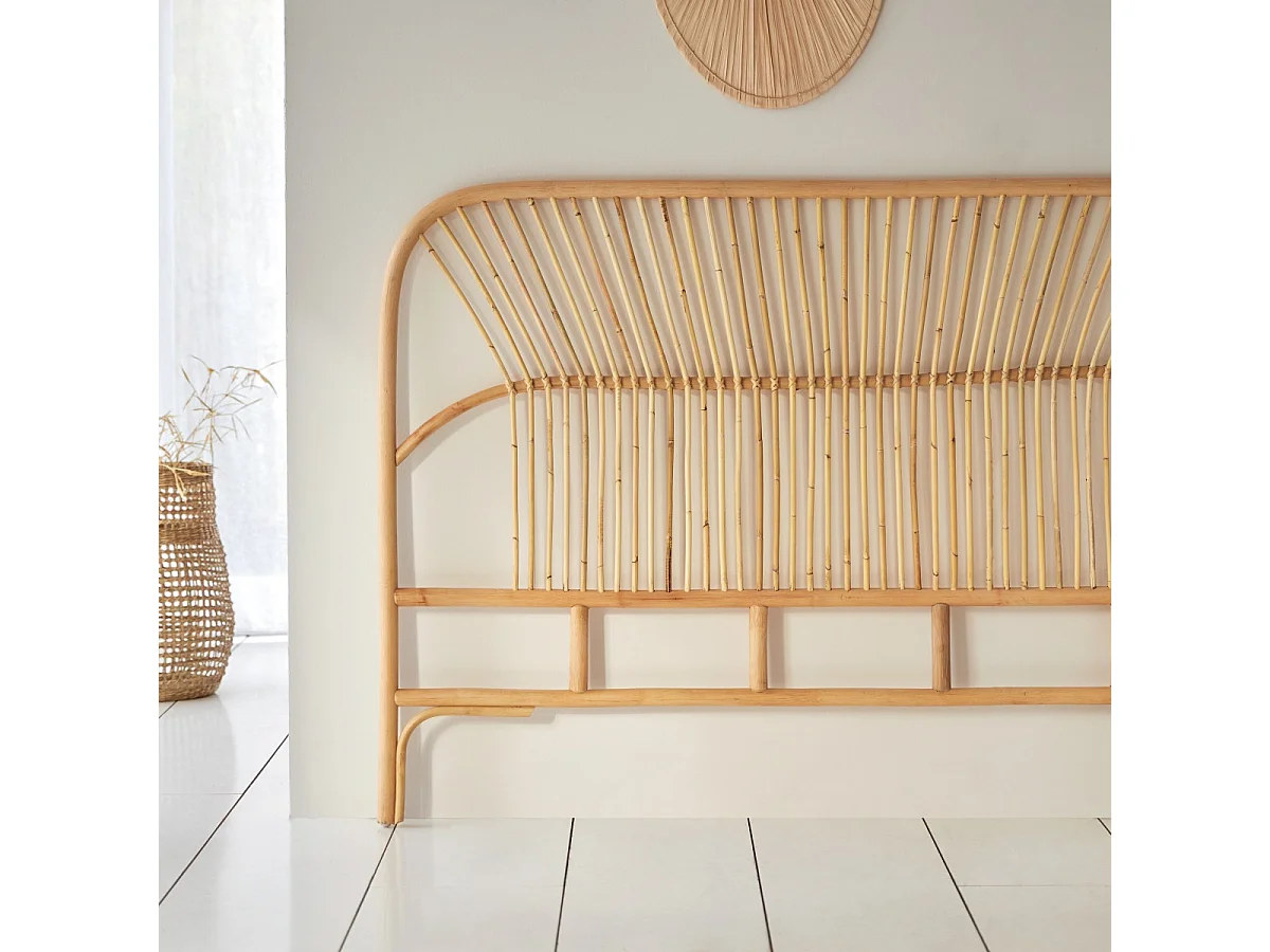 Kopfteil für Bett aus Rattan 160 cm Schlafzimmer Doppelbett Kopf