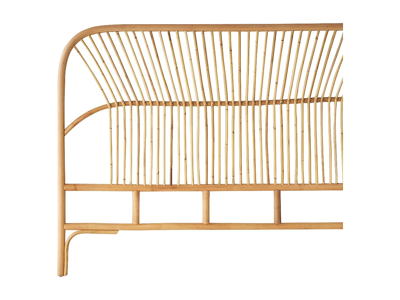 Kopfteil für Bett aus Rattan 160 cm Schlafzimmer Doppelbett Kopf