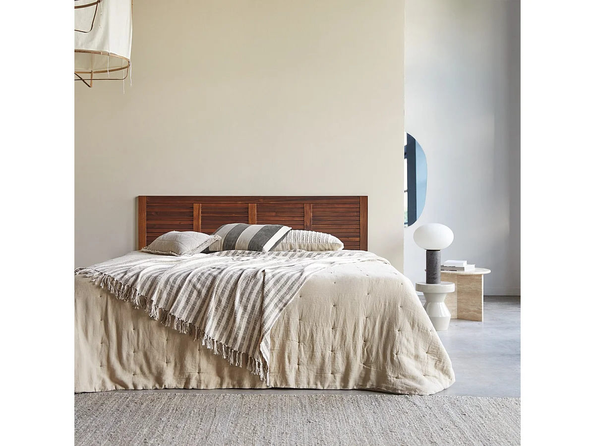 Bettkopfteil Loggia aus massivem Akazienholz 180