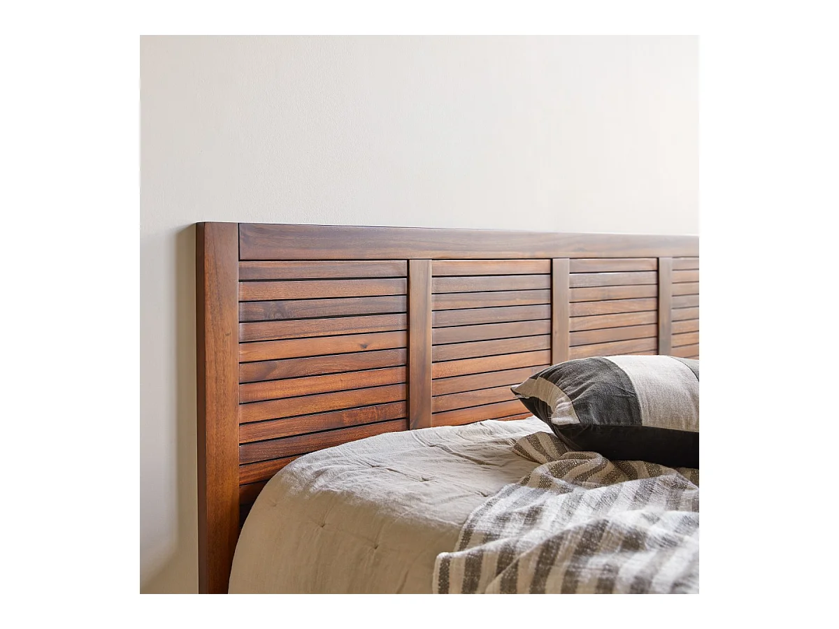 Bettkopfteil Loggia aus massivem Akazienholz 180