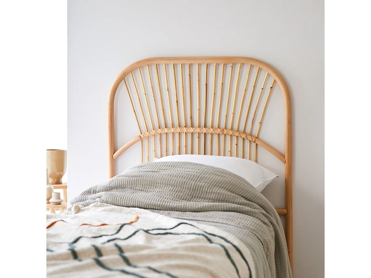 Kopfteil für Bett aus Rattan 90 cm Schlafzimmer Doppelbett Kopf