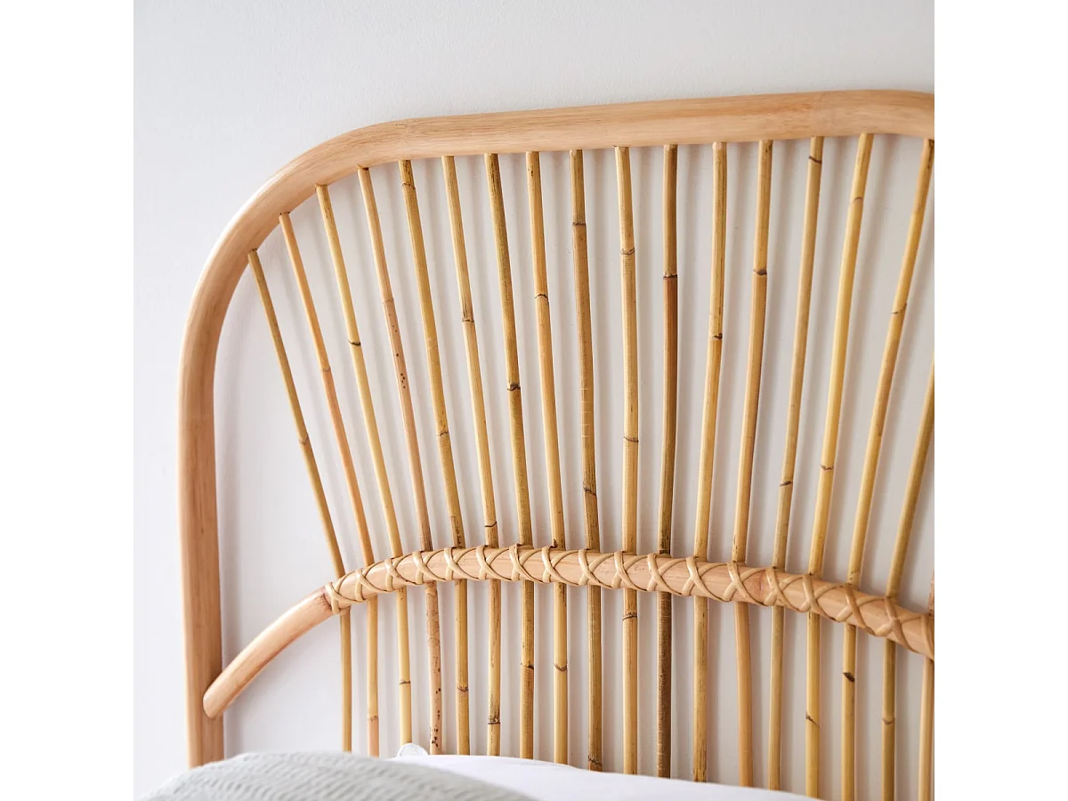 Kopfteil für Bett aus Rattan 90 cm Schlafzimmer Doppelbett Kopf